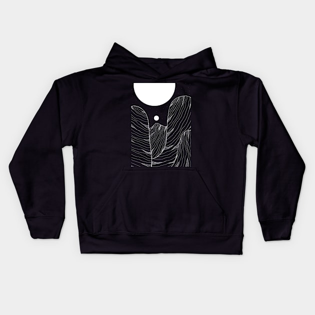 The dark round hills Kids Hoodie by Swadeillustrations